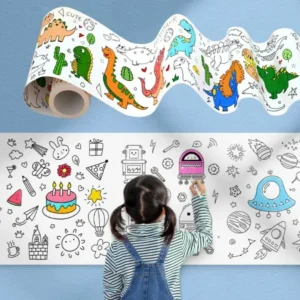 DIY Drawing Roll Sticky Color Filling Paper Graffiti