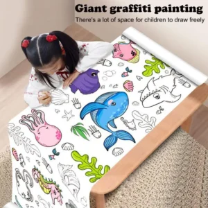 Drawing Roll Sticky Color Filling Paper Graffiti